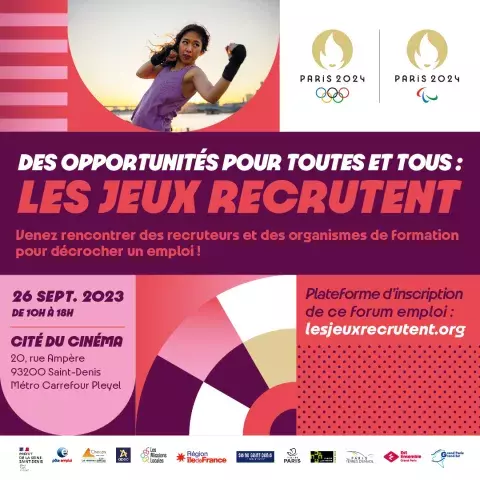 Affiche de présentation de l'événement "Les Jeux recrutent"